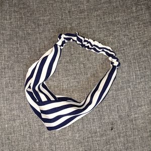 2/10 navy n white stripes headband